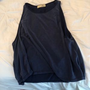 navy crop tank